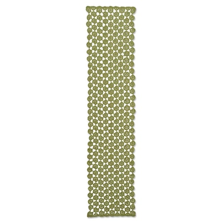 Heritage Lace 14 x 60 in. Crochet Envy Pearl Table Runner, Fern CEP-1460F